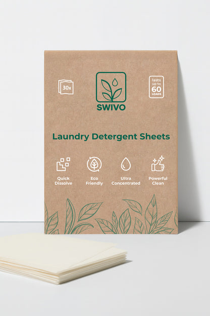 Swivo Laundry Detergent Sheets - 60 Loads Eco Liquidless Soap